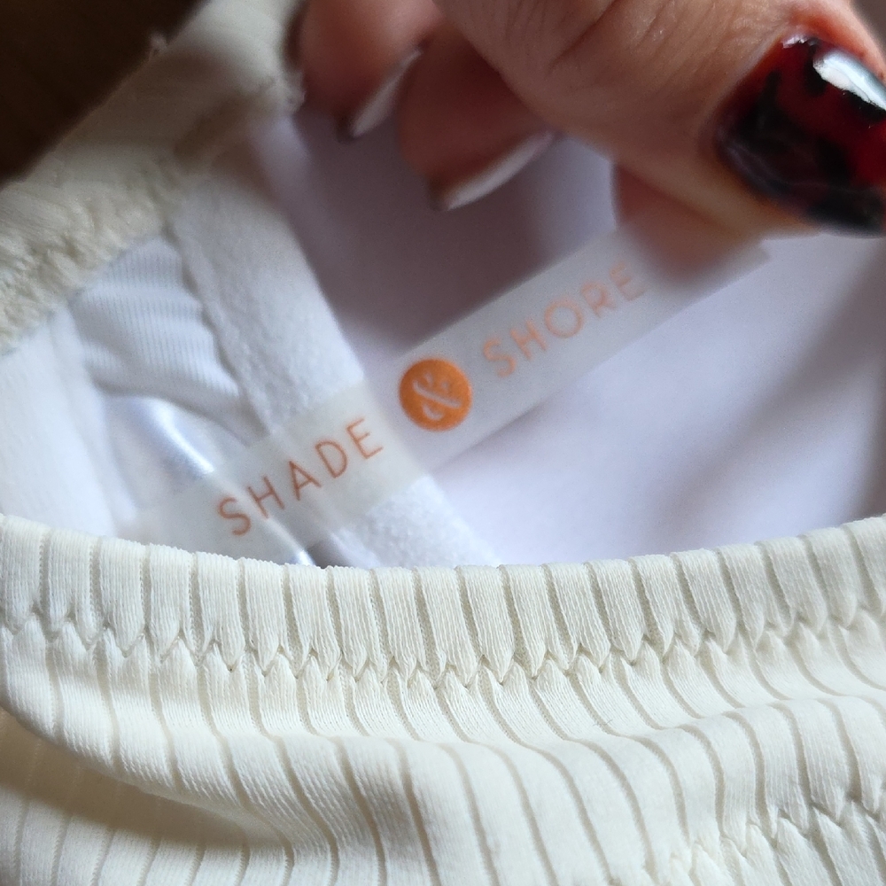 Shade & Shore White Ribbed Bra Top - Picture 4 of 4
